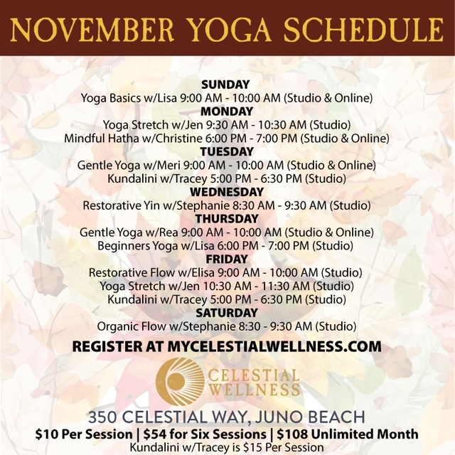 Yoga schedule